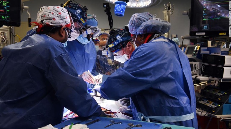 米メリーランド大学医学部は１０日、５７歳の男性に遺伝子操作したブタの心臓を移植する手術を行ったと発表した/University of Maryland School of Medicine