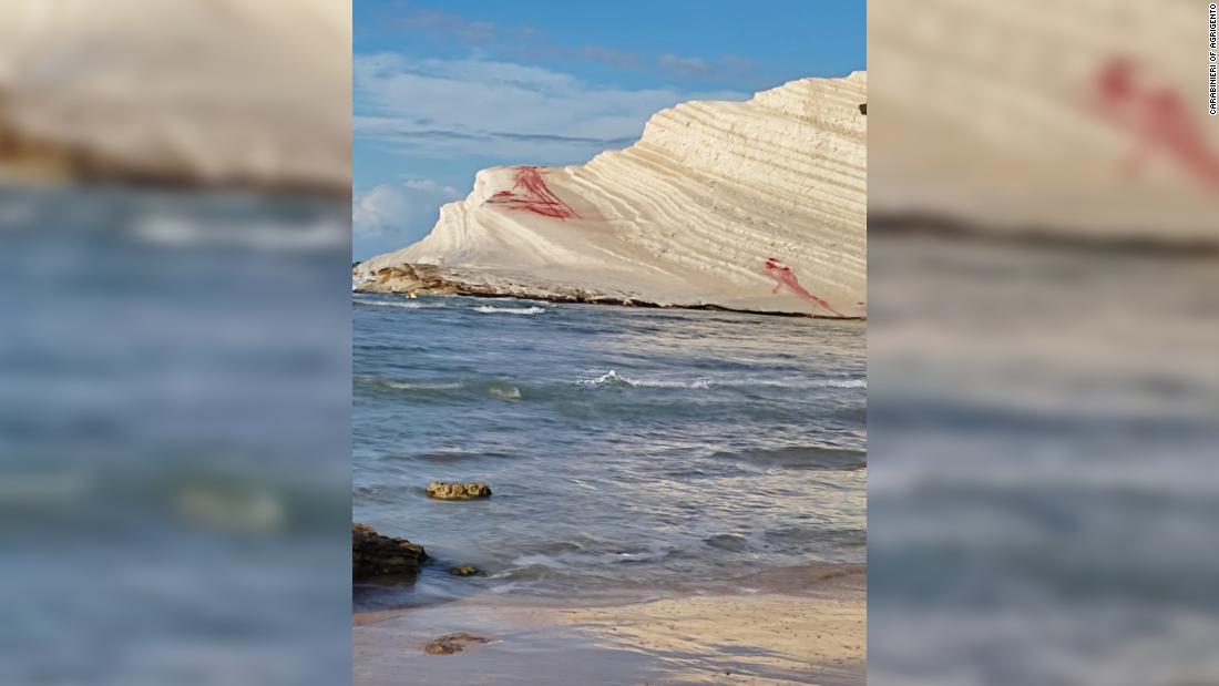 現場はシチリア島の景勝地として知られる/Carabinieri of Agrigento