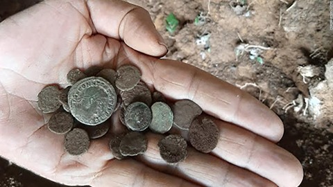ローマ時代の硬貨を大量発見、アナグマのおかげ　スペイン