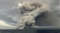 トンガの大規模噴火、１０００年に１度の現象