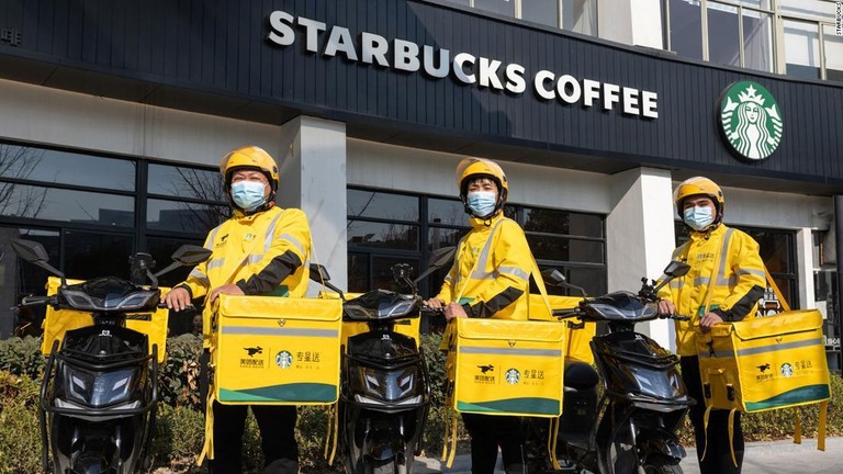 米スターバックスが、中国の食品宅配大手「美団」と提携する/Starbucks