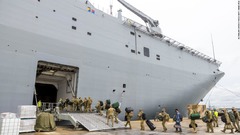 トンガ支援の豪艦艇で２３人がコロナ感染　日本は輸送中止