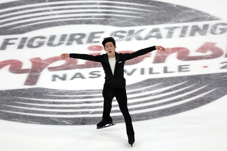 ２度目の五輪となる北京大会に臨む米男子フィギュアスケートのネイサン・チェン選手/Matthew Stockman/Getty Images