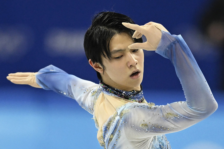 フィギュアスケート男子の羽生結弦選手/Wang Zhao/AFP/Getty Images