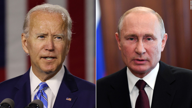 バイデン氏（左）が１２日にプーチン氏と電話会談を行う予定であることが分かった/Getty Images