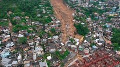 土砂崩れと洪水で４４人死亡、ブラジルで相次ぐ豪雨被害