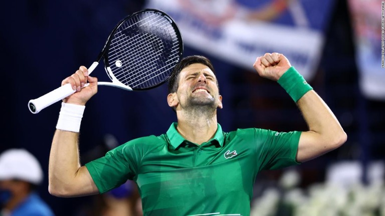 ドバイ選手権で今年の初勝利を挙げたノバク・ジョコビッチ選手/Francois Nel/Getty Images Europe/Getty Images