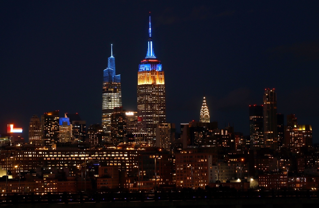 米ニューヨークのエンパイアステートビル＝２５日/Gary Hershorn/Getty Images