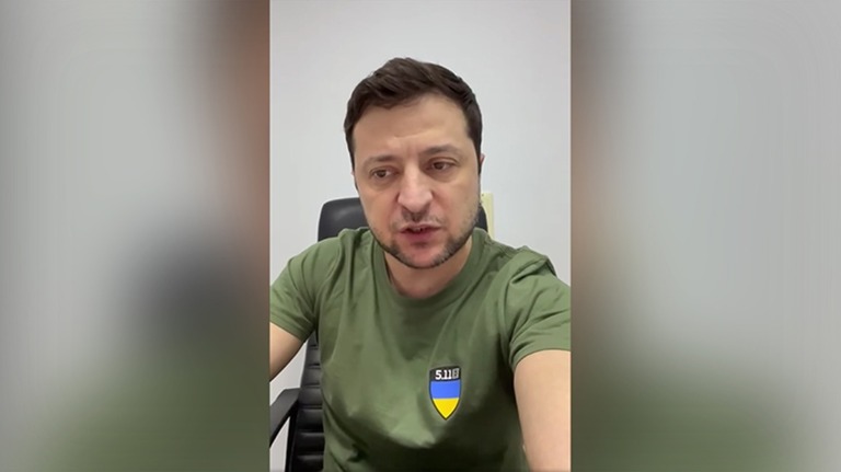 原発を意図的に砲撃したとしてロシア軍を非難するゼレンスキー大統領/Ukrainian President Volodymyr Zelensky/Facebook