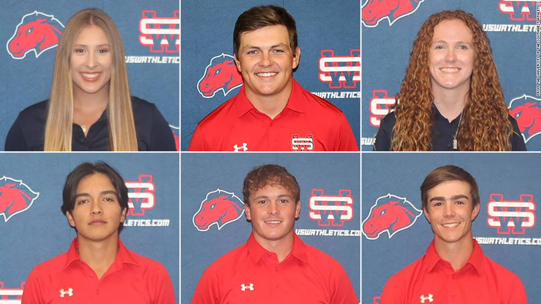 死亡した米サウスウェスト大学のゴルフ部員6人/From The University of the Southwest Athletics