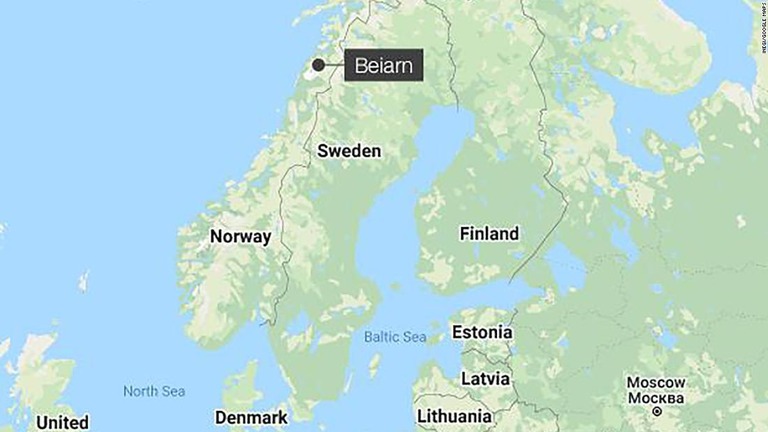 ＮＡＴＯの訓練中だった４人搭乗の米軍機がノルウェー北部で墜落したとみられる/INEGI/Google Maps