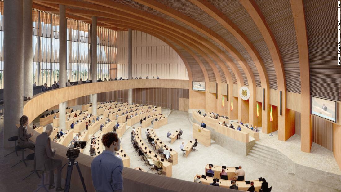 ベニンの国会議事堂の完成予想図。現在建設が進む/courtesy Francis Kere/Pritzker Architecture Prize