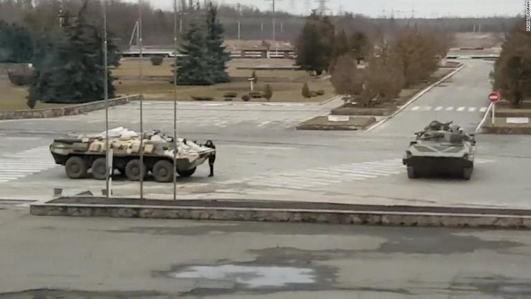チェルノブイリで撮影されたロシア軍車両。到着した２月２４日に撮影/From Telegram