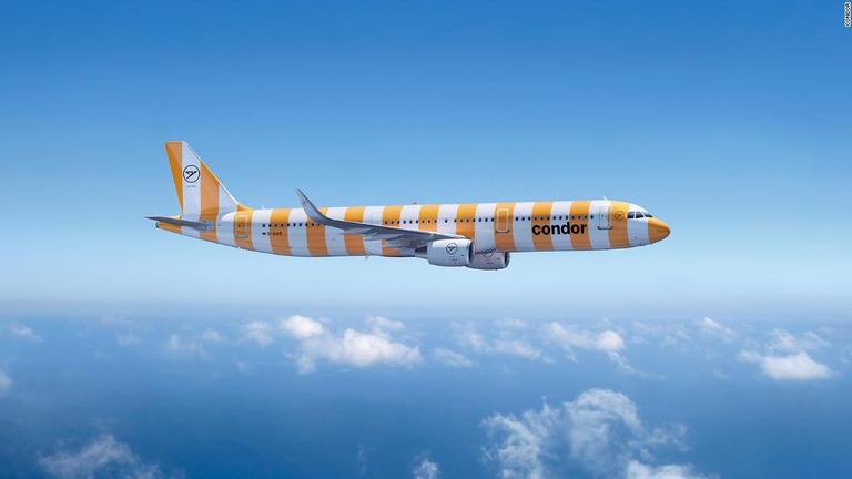 独コンドル航空が、機体を鮮やかなしま模様に塗り替える計画を発表した/Condor