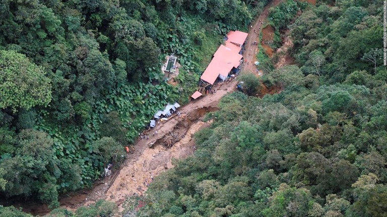 コロンビアのアンティオキア県アブリアキで土砂崩れが発生し１１人が死亡/Courtesy of Goverment of Antioquia/Reuters