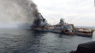 ロシアの誘導ミサイル巡洋艦「モスクワ」が黒海で沈没する数時間前の様子