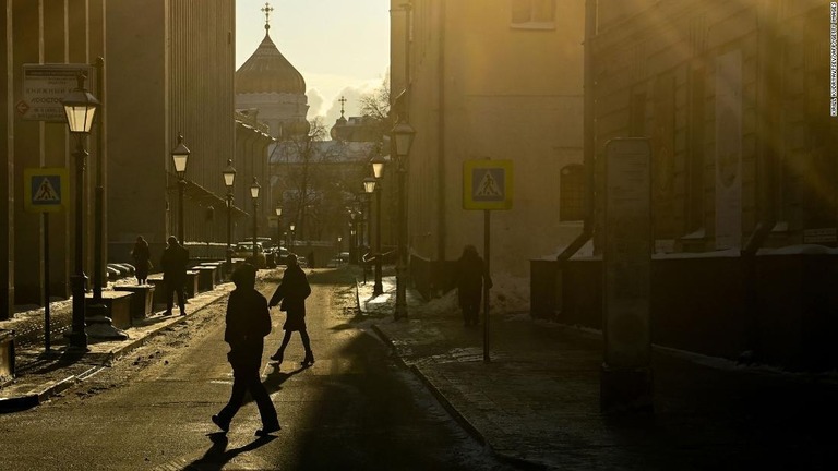 モスクワ市内の様子/Kirill Kudryavtsev/AFP/Getty Images