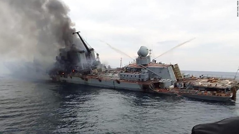 沈没したロシア海軍の旗艦「モスクワ」について、死者・行方不明者の存在が明らかに/From Social Media