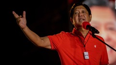 フィリピン大統領選　マルコス氏が当選の見通し、元大統領の長男
