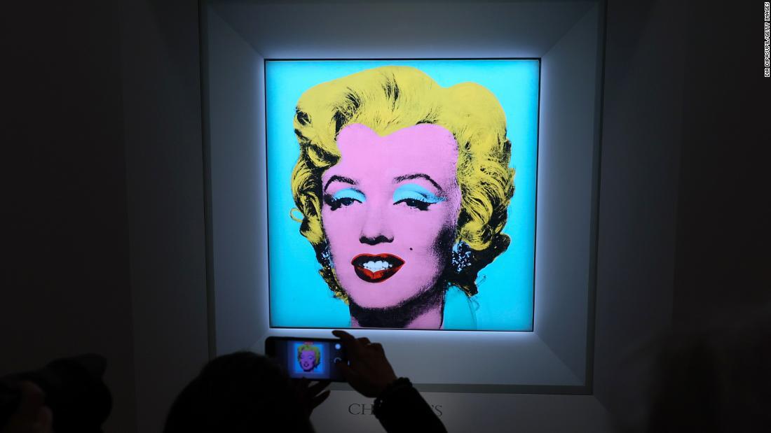Ａ・ウォーホル作のＭ・モンローの肖像画が１億９５００万ドルで落札された