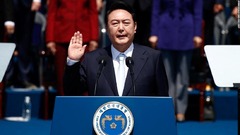 韓国のユン大統領が就任演説、対北政策で「大胆な計画」