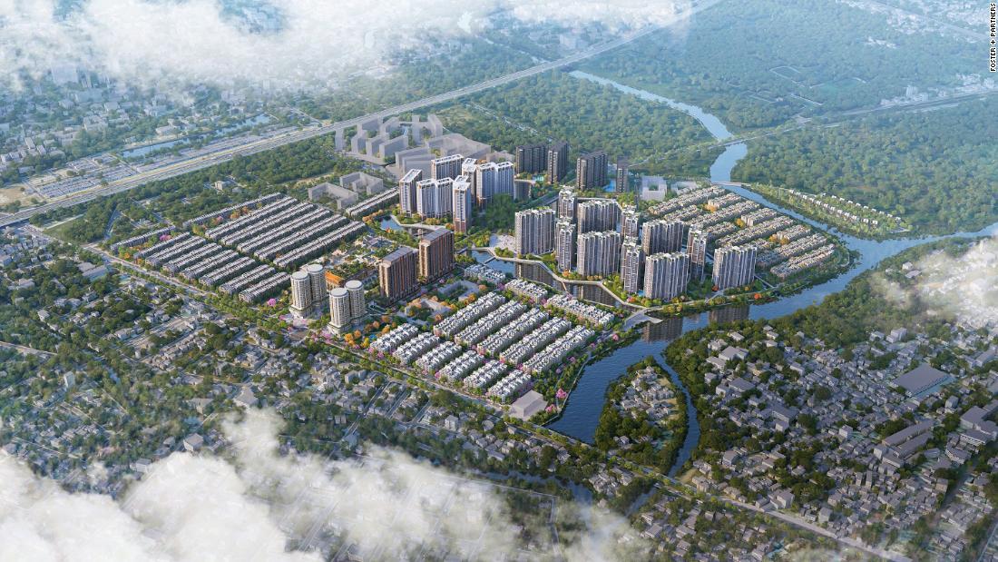 緑に囲まれた新しい「都市の中の都市」を建設する計画が発表された