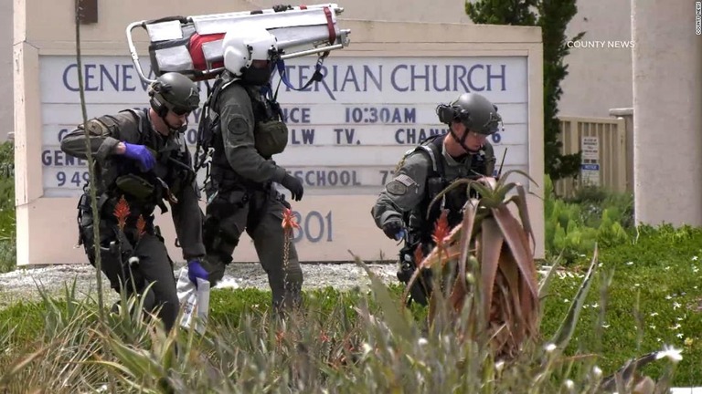 銃撃事件が起きた教会＝１５日、米カリフォルニア州ラグーナウッズ/County News