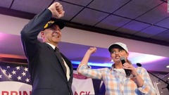 米ペンシルベニア州の共和党予備選、トランプ氏推薦の陰謀論者が知事候補に
