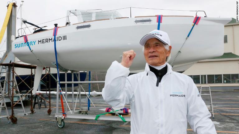 堀江さんはＣＮＮに対し、健康でいる限り航海を続けたいと語った/Mami Nagaoki/AP