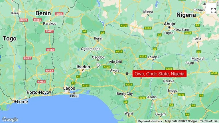ナイジェリア・オウォで、カトリック教会が武装集団に襲撃され死者が出た/Google