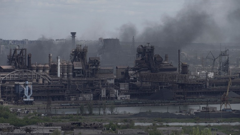 アゾフスターリ製鉄所＝５月１０日、ウクライナ南東部マリウポリ/AFP/Getty Images
