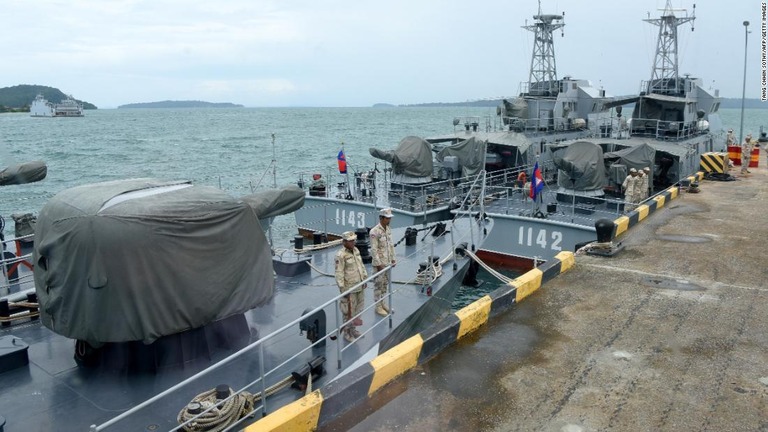 リアム海軍基地＝２０１９年、カンボジア/Tang Chhin Sothy/AFP/Getty Images