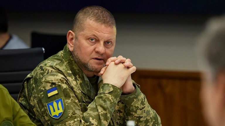 米軍側に戦局を説明したというウクライナ軍のザルジニー総司令官/Ukrainian Presidential Press Service