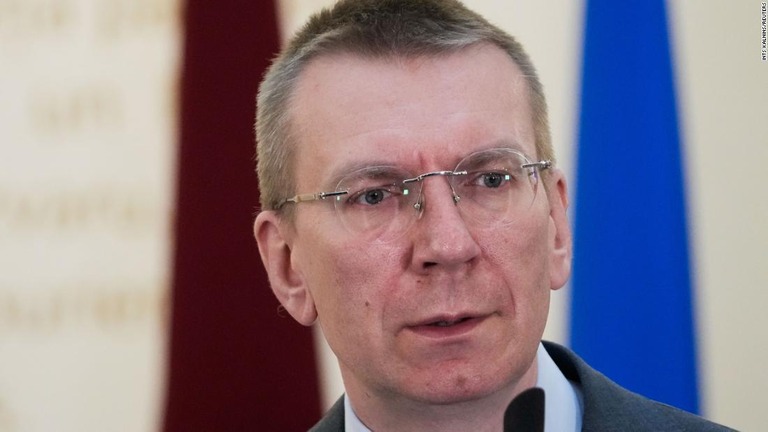 ラトビアのリンケービッチ外相はが、ワシントンでＣＮＮの単独インタビューに応じた/Ints Kalnins/Reuters