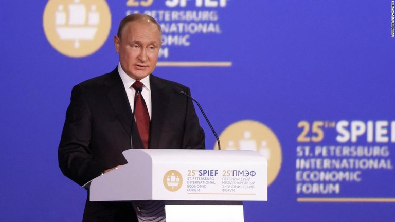 プーチン氏が欧米を痛烈に批判する演説を行った/Maxim Shemetov/Reuters