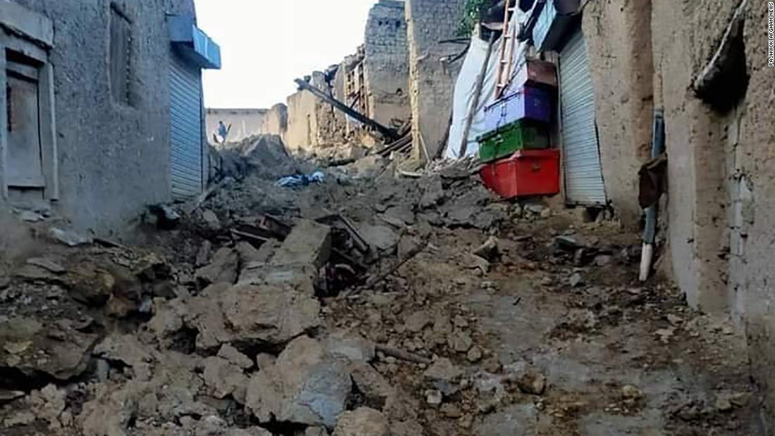 地震は午前1時24分ごろ、パキスタンとの国境に近いホースト市の南西約46キロの地点で発生した/Pajhwok Afghan News