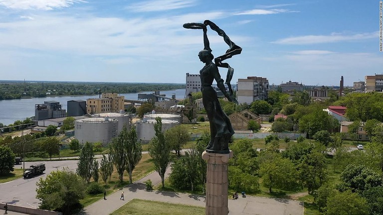 ２０２２年５月２０日に撮影されたヘルソン市の写真/Andrey Borodulin/AFP/Getty Images