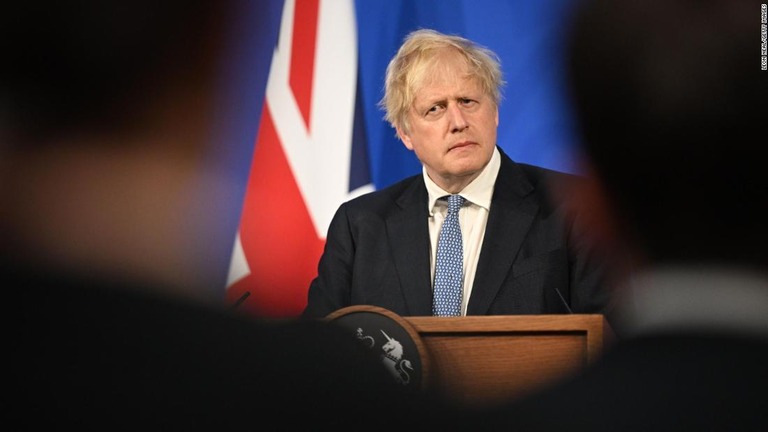 英国のジョンソン首相が保守党の党首を辞任する見通しとなった/Leon Neal/Getty Images 