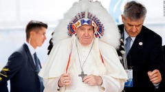 ローマ教皇、カナダ先住民に謝罪　寄宿学校の虐待めぐり