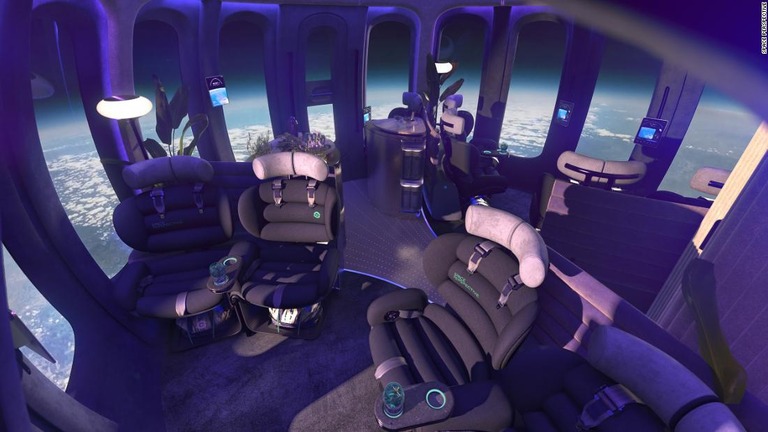 飛行時間は６時間で、乗客は自由に歩き回ることができる/Space Perspective