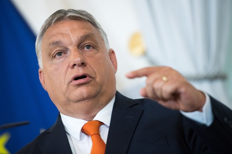 ＮＡＴＯの現在の支援戦略ではウクライナは勝利できないと、ハンガリーのオルバン首相/Michael Gruber/Getty Images