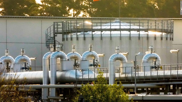 ガスプロムが隣国ラトビアに対するガス供給を停止したと発表した/Markus Schreiber/AP