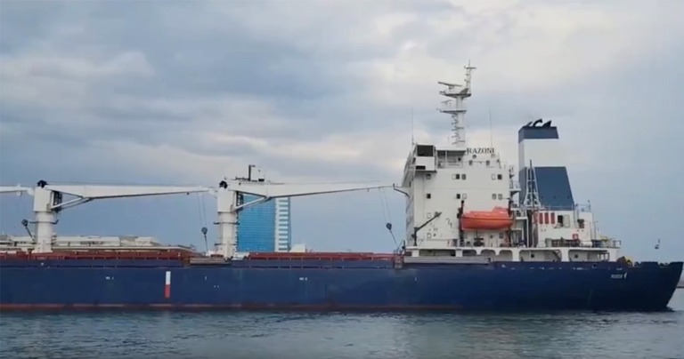 ウクライナの穀物を載せた輸送船がオデーサを出港した/Alexander Kubrakov/Facebook
