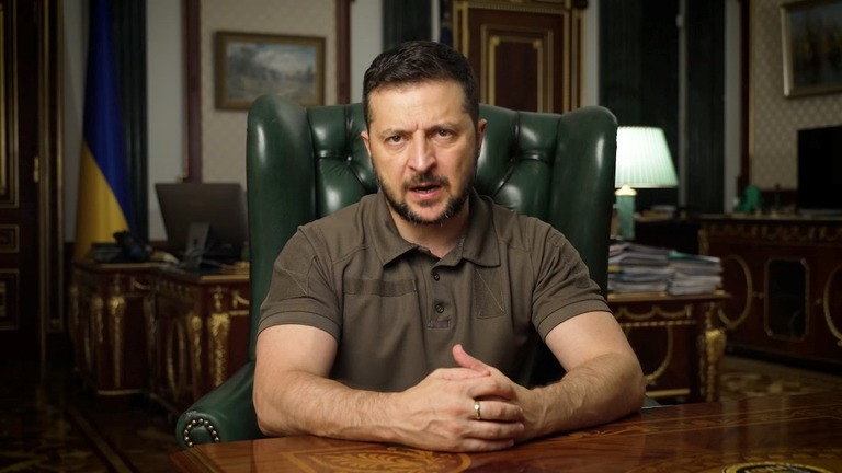 動画メッセージで軍事作戦について口外しないよう警告するゼレンスキー氏/Office of President of Ukraine