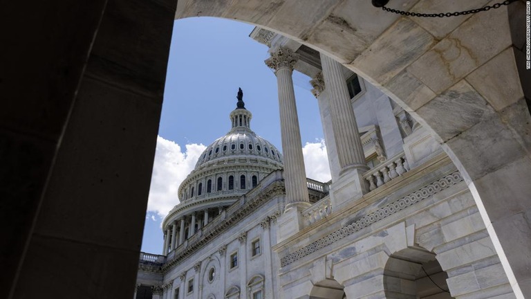 米首都ワシントンにある米連邦議会議事堂/Ting Shen/Bloomberg/Getty Images