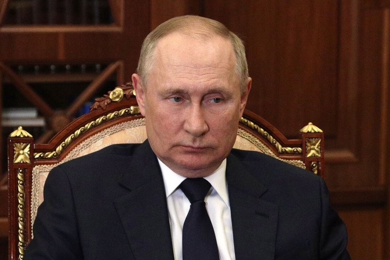 ロシアのプーチン大統領はゴルバチョフ氏の死去を受け遺族らに「心からのお悔やみ」を伝えた/Mikhail Klimentyev/Sputnik/AFP/Getty Images