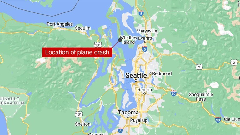 １０人が搭乗した水上飛行機が墜落し、行方不明者の捜索が行われている/Google