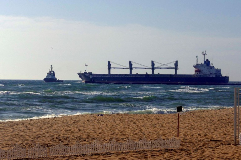 ウクライナの港湾から出発した輸送船の数は計１６５隻となった/Igor Tkachenko/Reuters