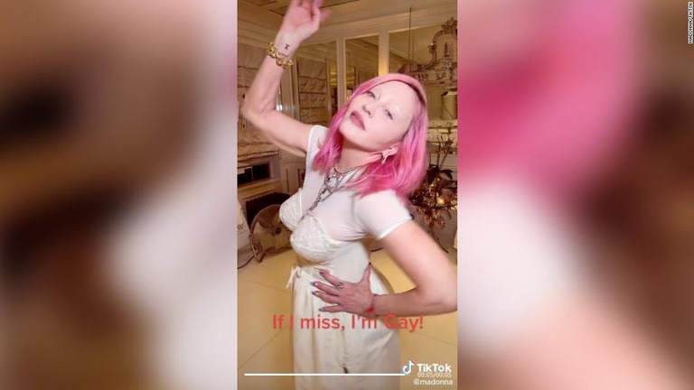 米歌手マドンナさんが動画共有アプリ「ＴｉｋＴｏｋ（ティックトック）」に投稿した動画/Madonna/TikTok
