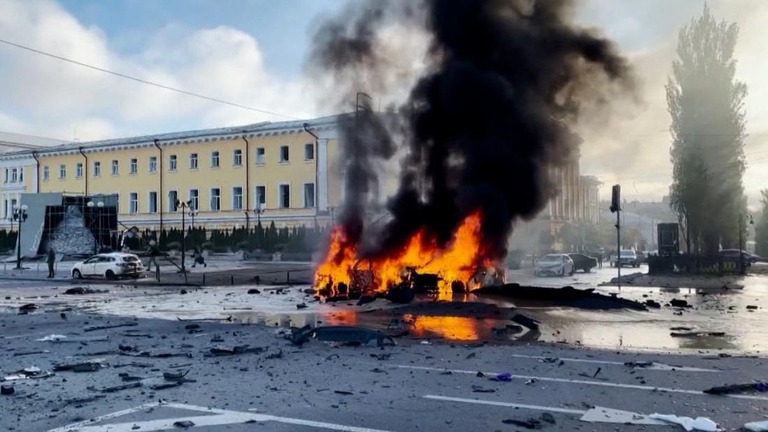ウクライナ全土への空爆で民間人の死者が出たことにＩＣＣの主任検察官が懸念を表明
